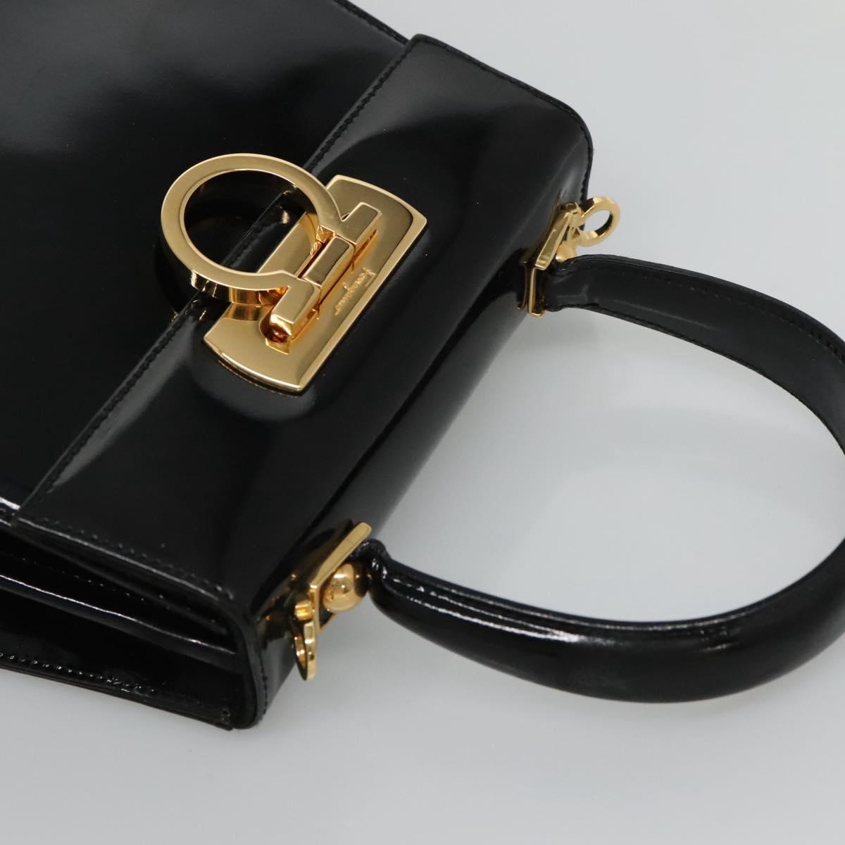 Salvatore Ferragamo Gancini Black Ceramic Handbag (Pre-Owned)