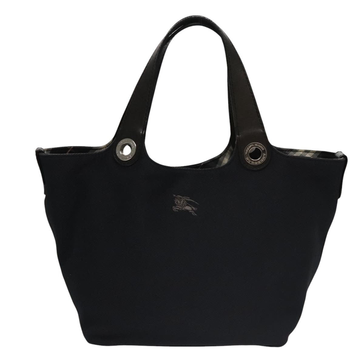 Burberry Blue Label Navy Canvas Handbag (Pre-Owned)