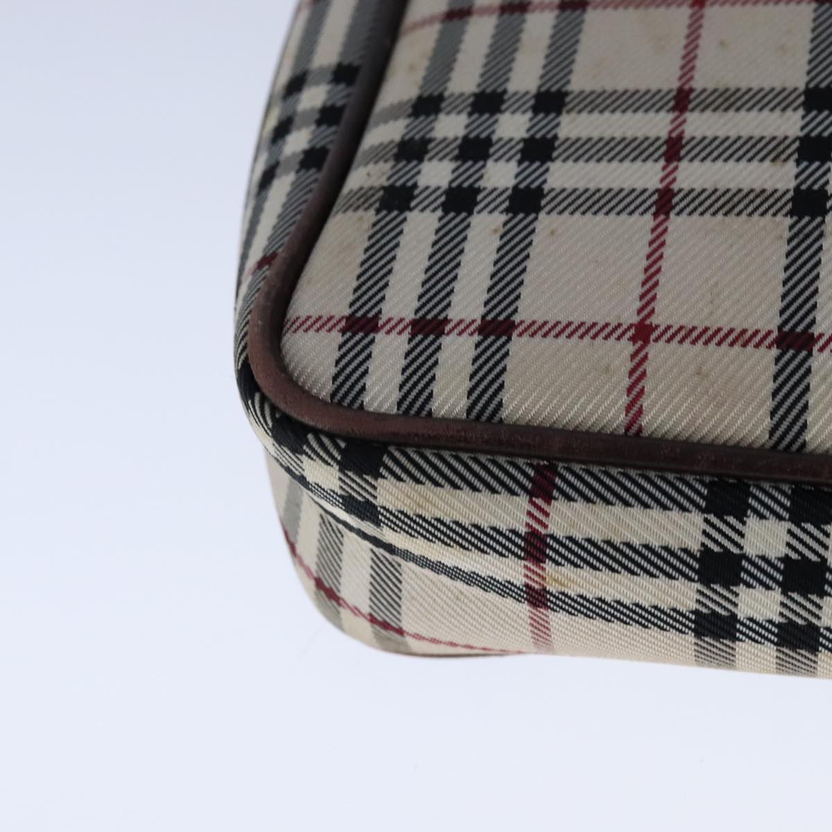 Burberry Nova Check Beige Canvas Shoulder Bag (Pre-Owned)