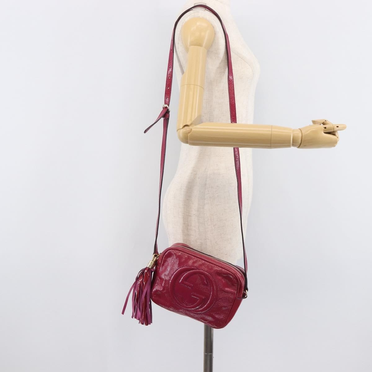 Gucci Soho Disco Patent Pink Patent_Leather Crossbody Bag Bag (Pre-Owned)