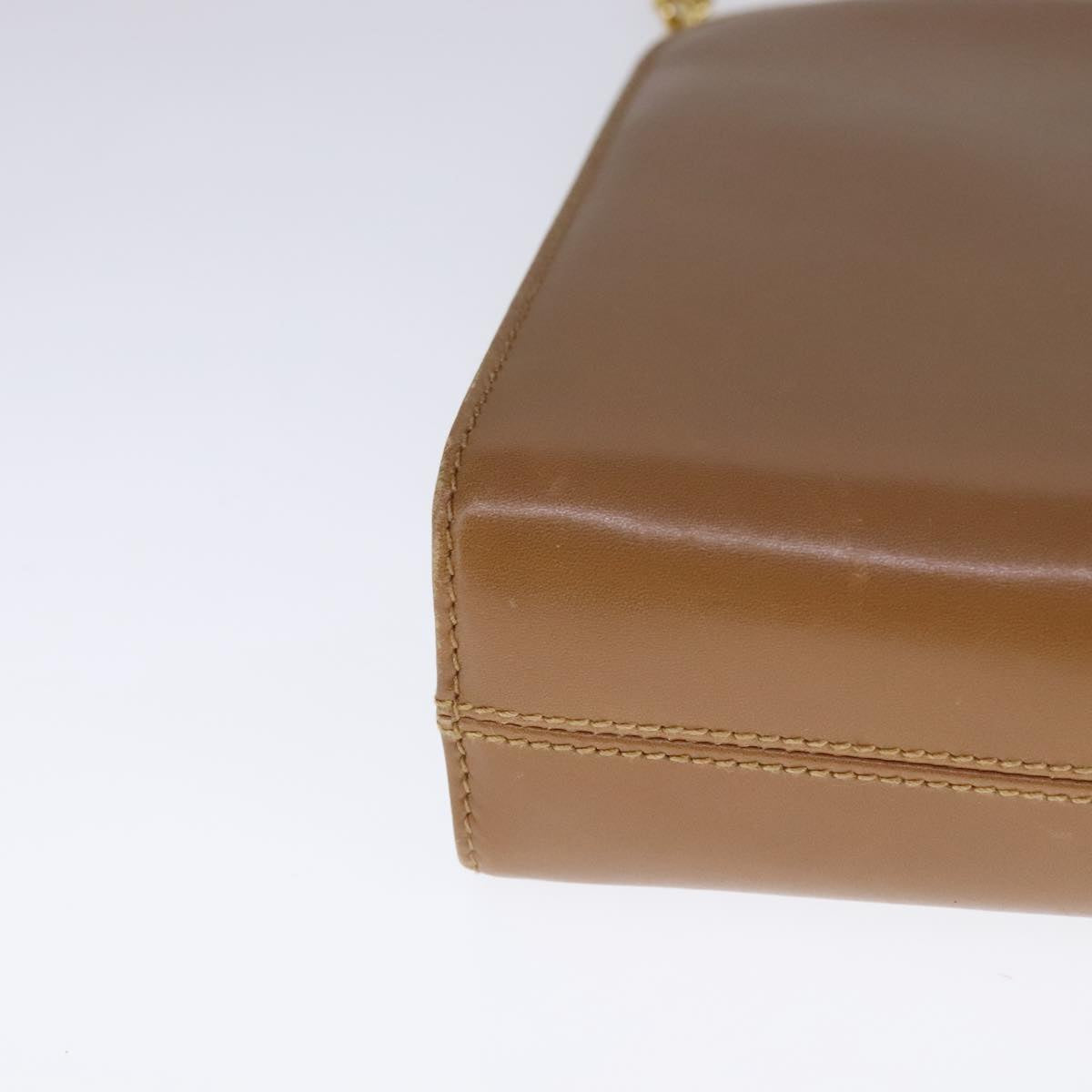 Salvatore Ferragamo Gancini Brown Leather Shoulder Bag (Pre-Owned)