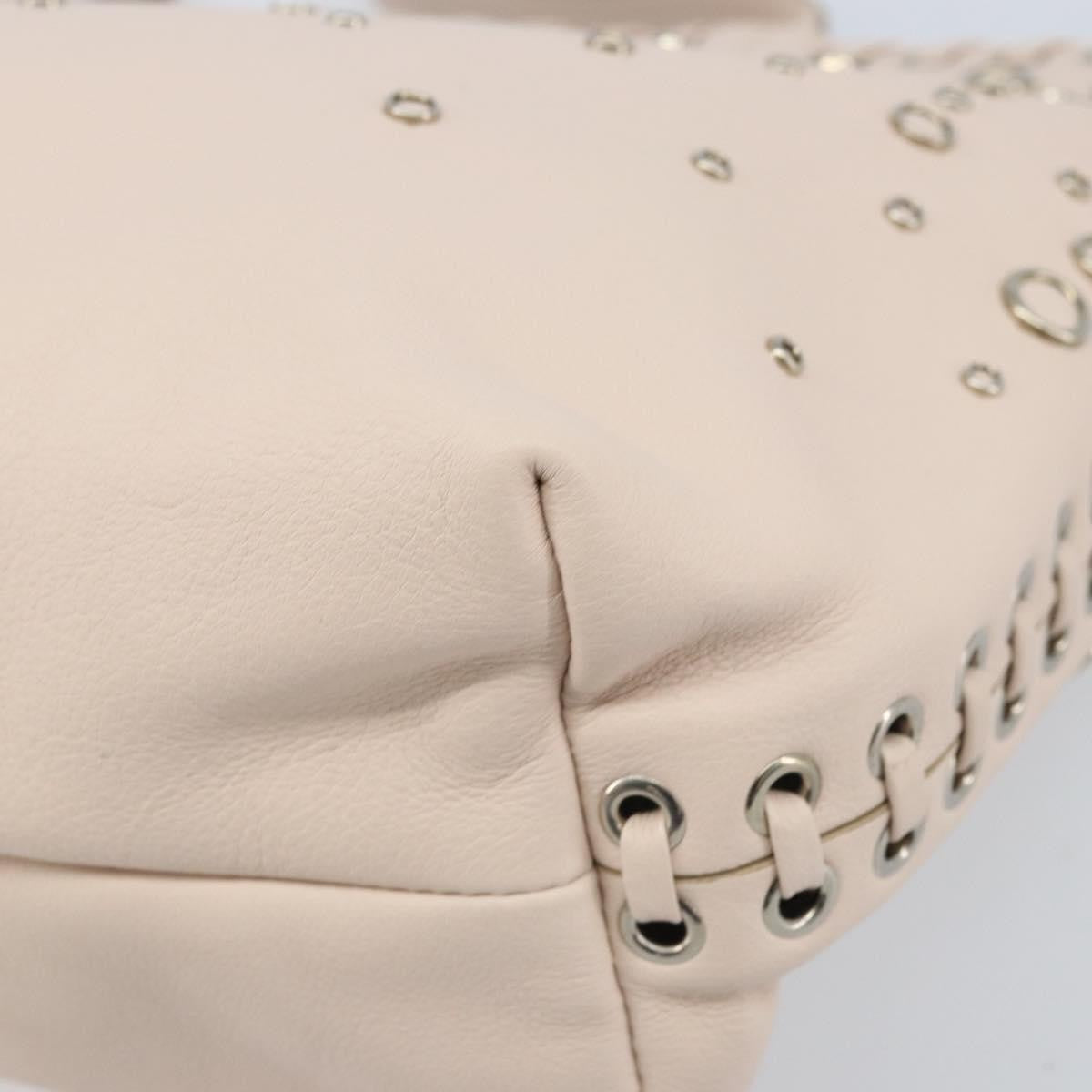 Salvatore Ferragamo Gancini Leather Pink Leather Handbag (Pre-Owned)