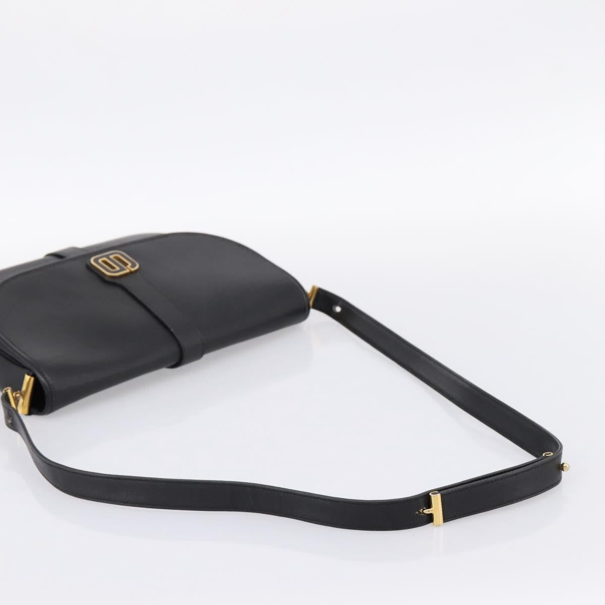 Christian Dior Shoulder Leather Black Leather Shoulder Bag Bag (Pre-Owned)