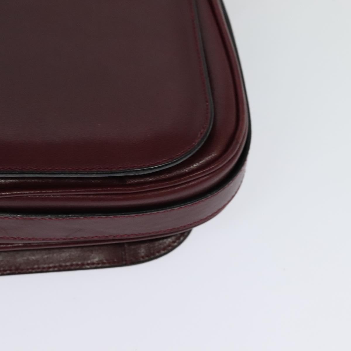 Bally Vintage Leather Burgundy Leather Shoulder Bag Bag (Pre-Owned)