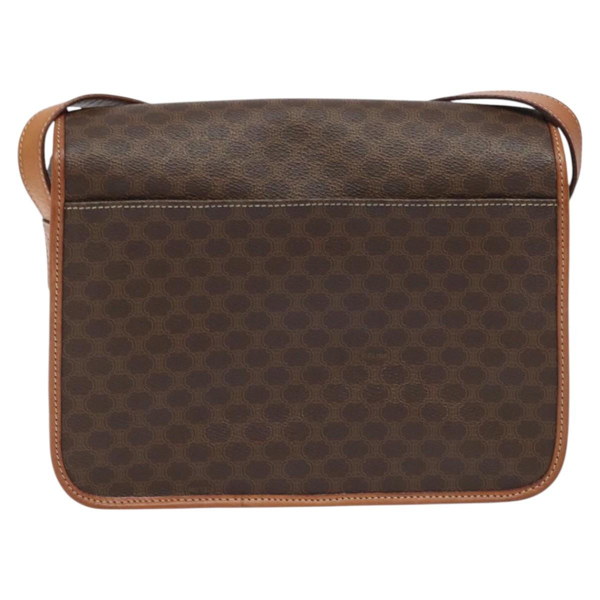 Céline Macadam Brown Canvas Shoulder Bag (Pre-Owned)