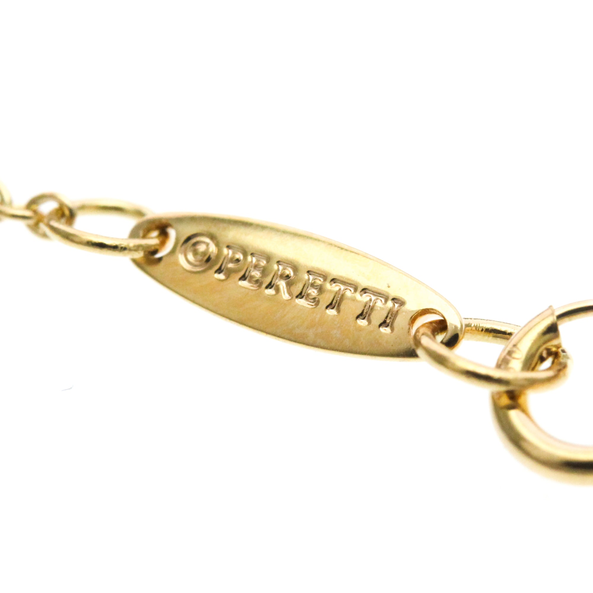 Tiffany & Co. Elsa Peretti Diamonds By The Yard 18K Pink Gold With Diamond Gold Pink_Gold Necklace Jewelry (Pre-Owned)