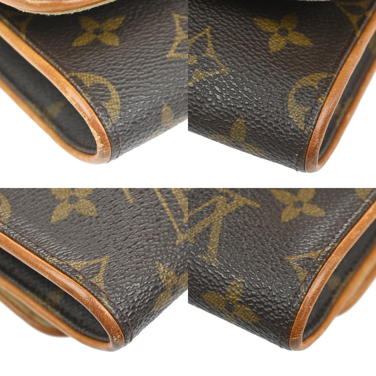 Louis Vuitton Twin Monogram Canvas Brown Canvas Clutche & Pouche Bag (Pre-Owned)