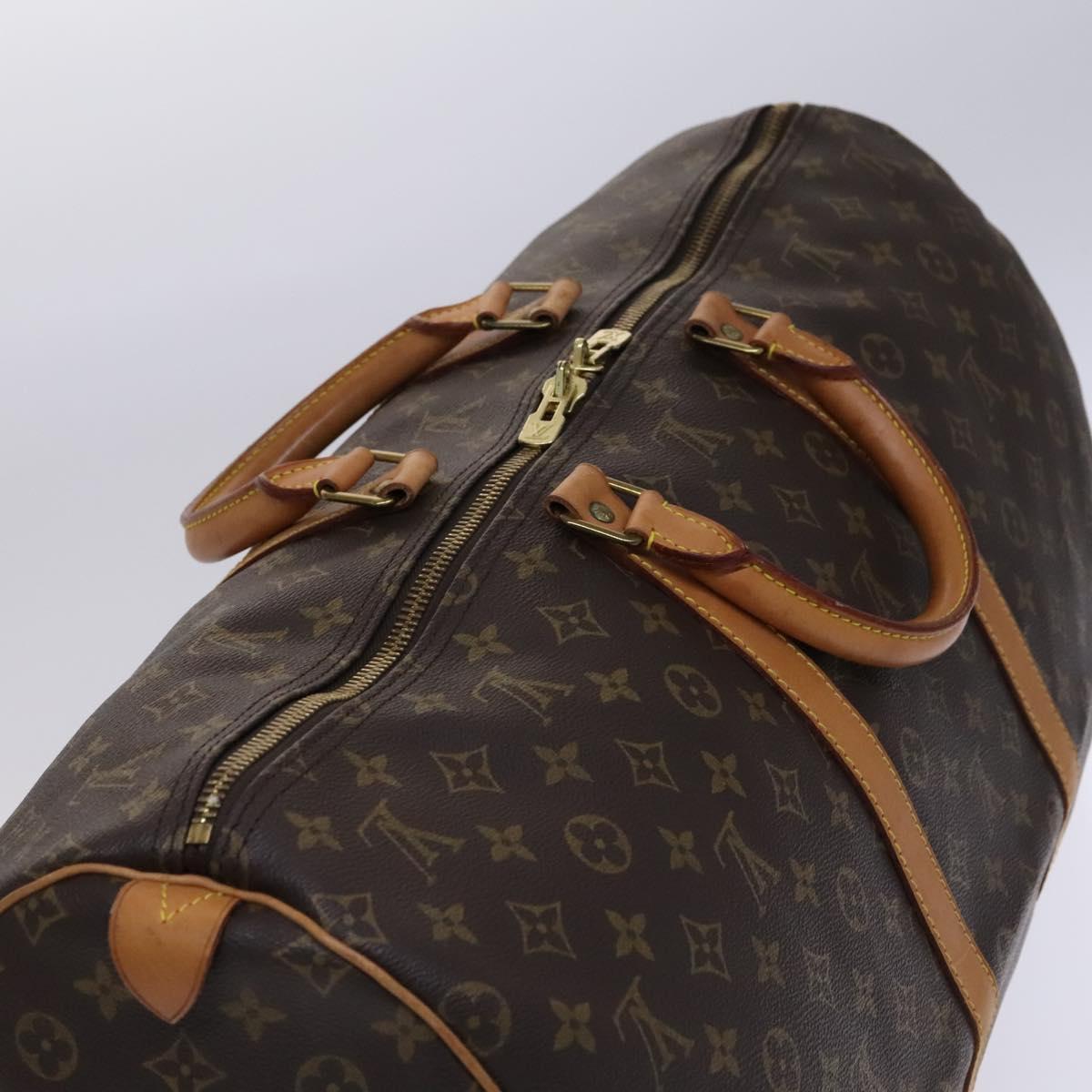 Louis Vuitton Keepall 55 Brown Canvas Travel Bag (Pre-Owned)