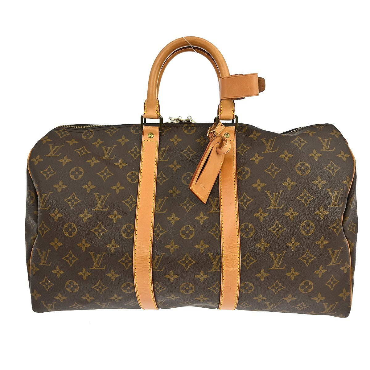 Louis Vuitton Keepall Monogram Brown Canvas Travel Bag Bag (Pre-Owned)