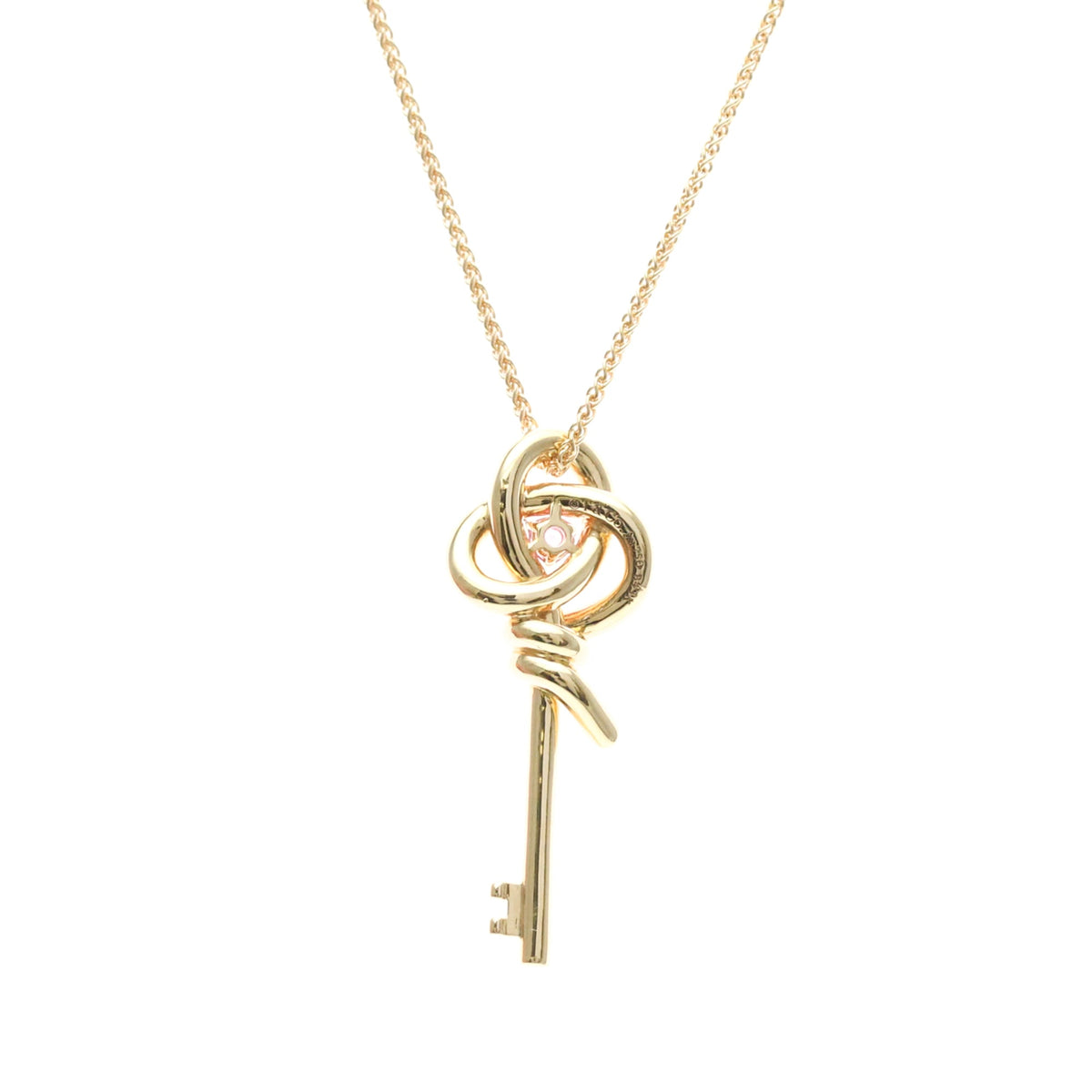 Tiffany & Co. Knot Key Pendant 18K Rose Gold Gold Pink_Gold Necklace Jewelry (Pre-Owned)