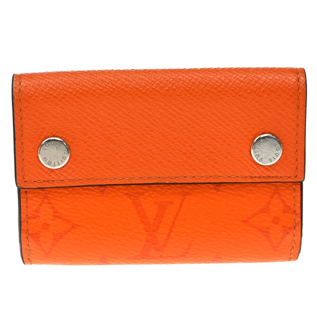 Louis Vuitton Discovery Monogram Taigarama Orange Leather Wallets Accessory (Pre-Owned)