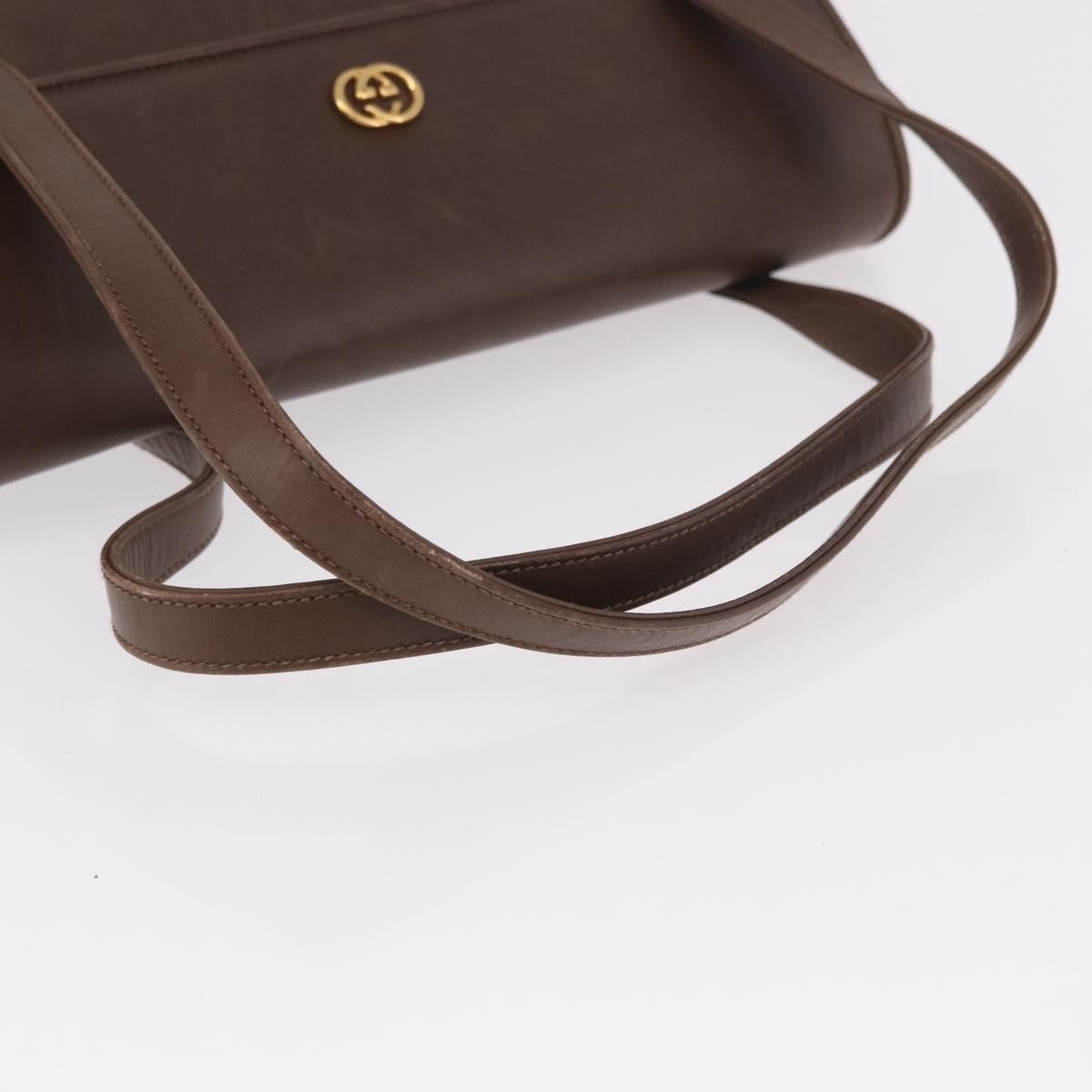 Gucci Vintage Leather Brown Leather Tote Bag Bag (Pre-Owned)