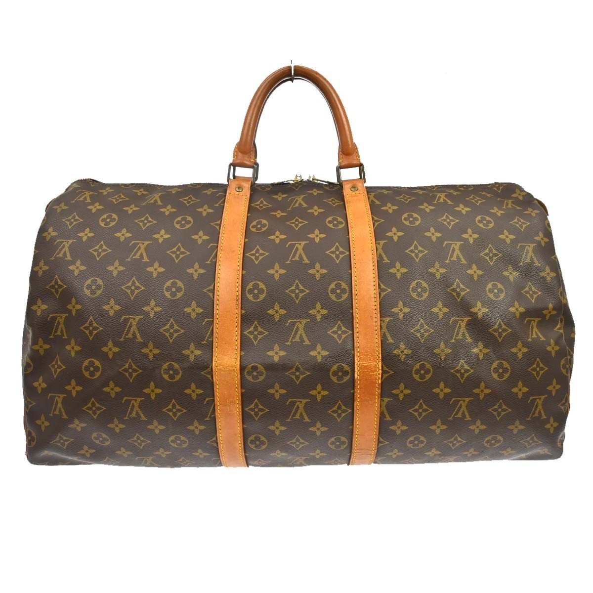 Louis Vuitton Keepall Monogram Brown Canvas Travel Bag Bag (Pre-Owned)