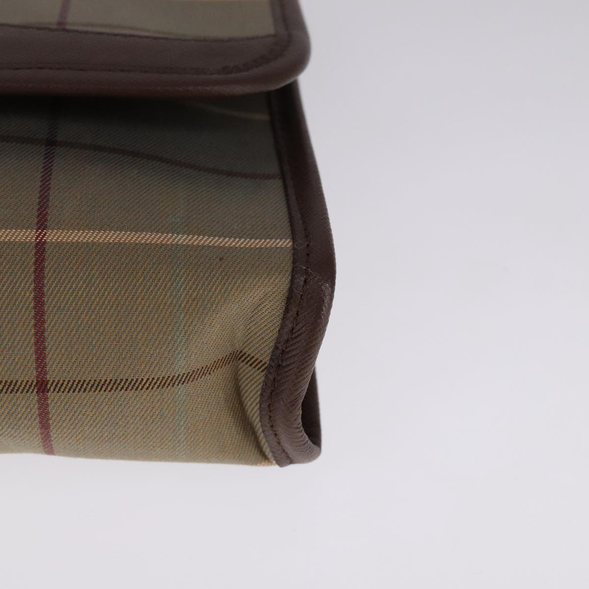 Burberry Nova Check Beige Canvas Clutch Bag (Pre-Owned)