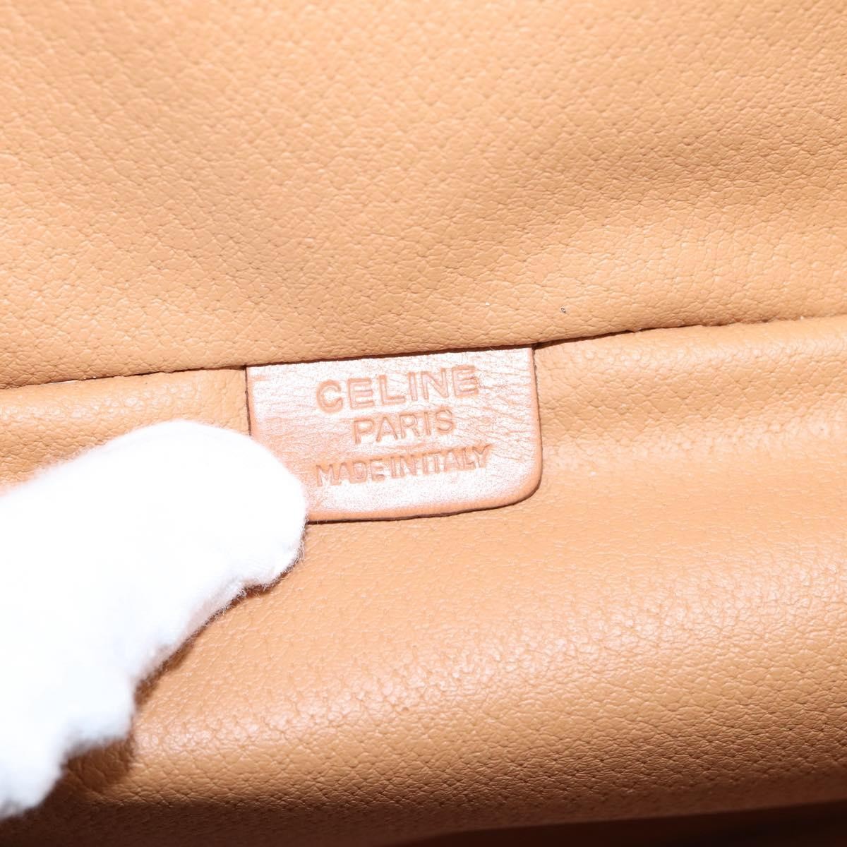 Celine Top Handle Vanity Box Triomphe Coated Canvas Brown Canvas Handbag (Pre-Owned)