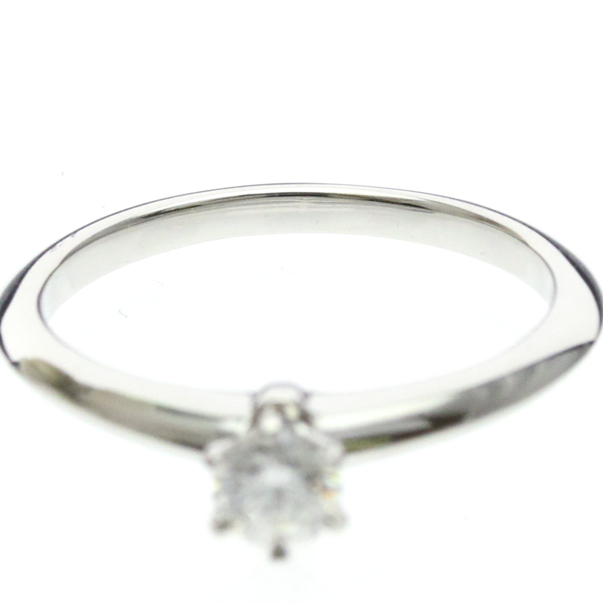 Tiffany & Co. Tiffany Setting Solitaire Platinum With Diamond Silver Platinum Ring Jewelry (Pre-Owned)