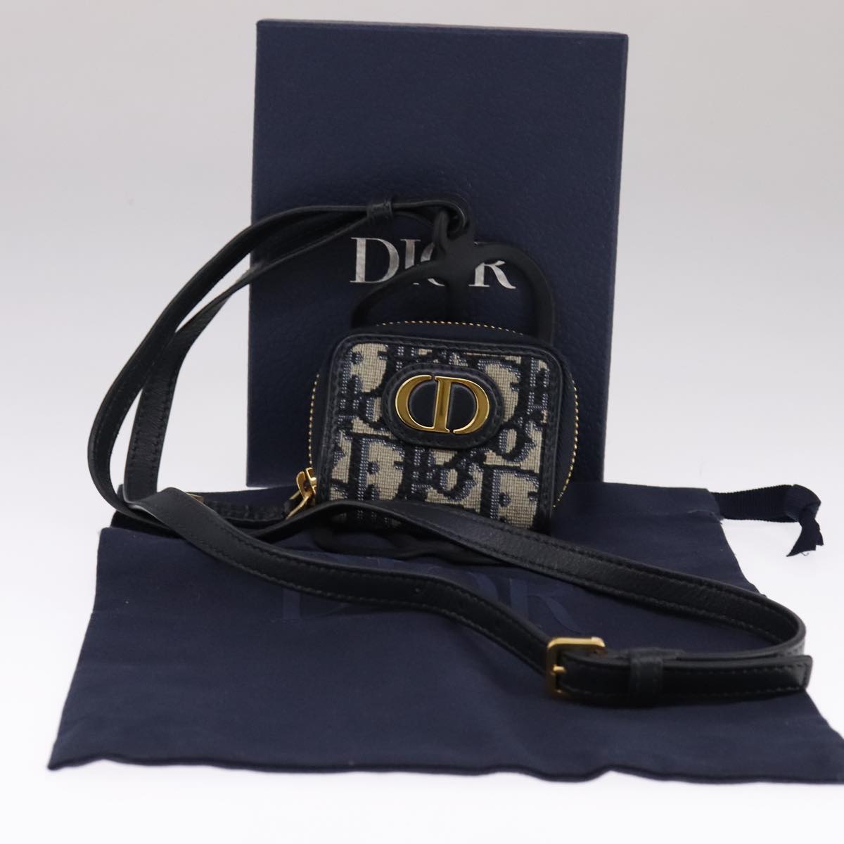 Dior Trotter Navy Canvas Wallet (Pre-Owned)