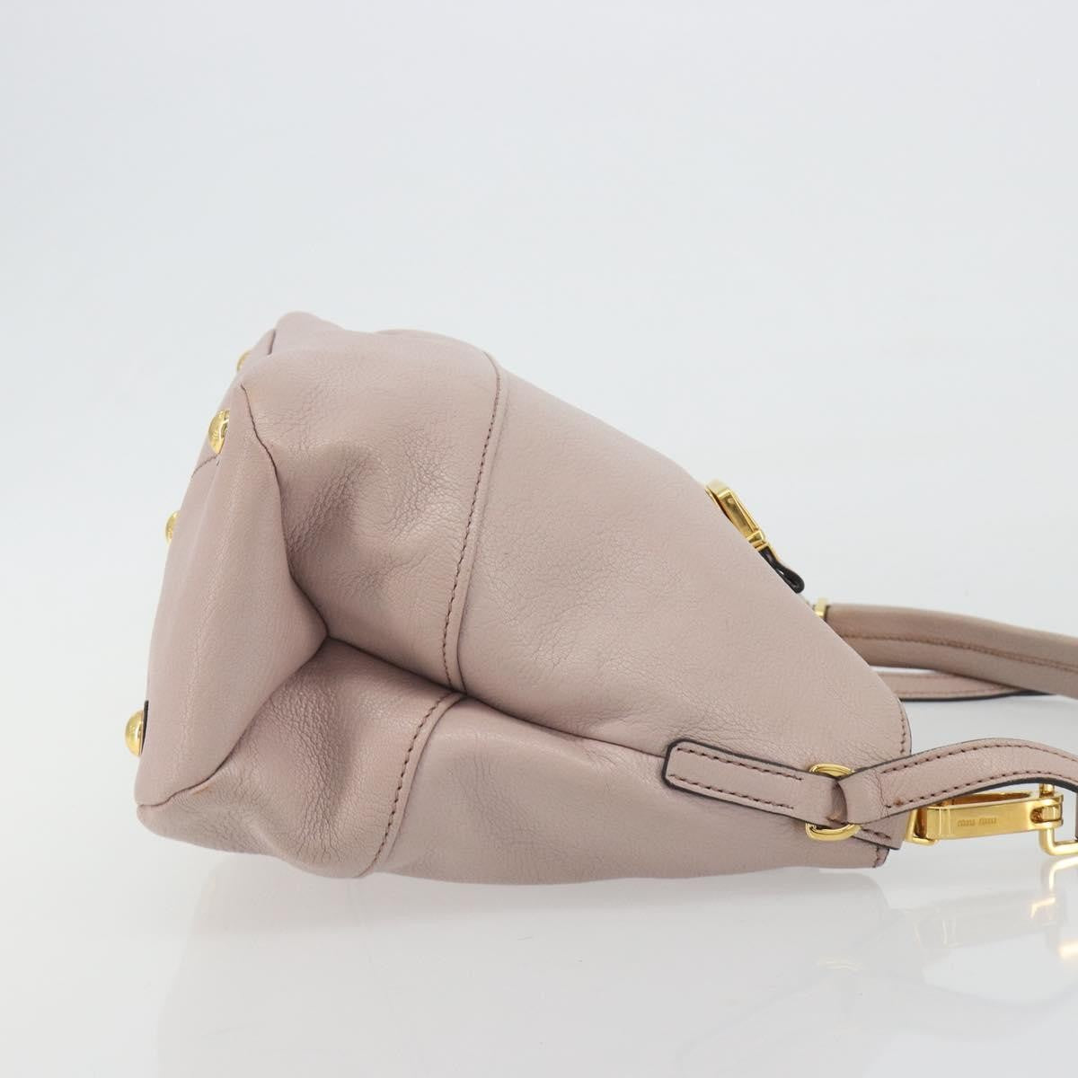 Miu Miu Madras Convertible Hobo Leather Pink Leather Shoulder Bag Bag (Pre-Owned)