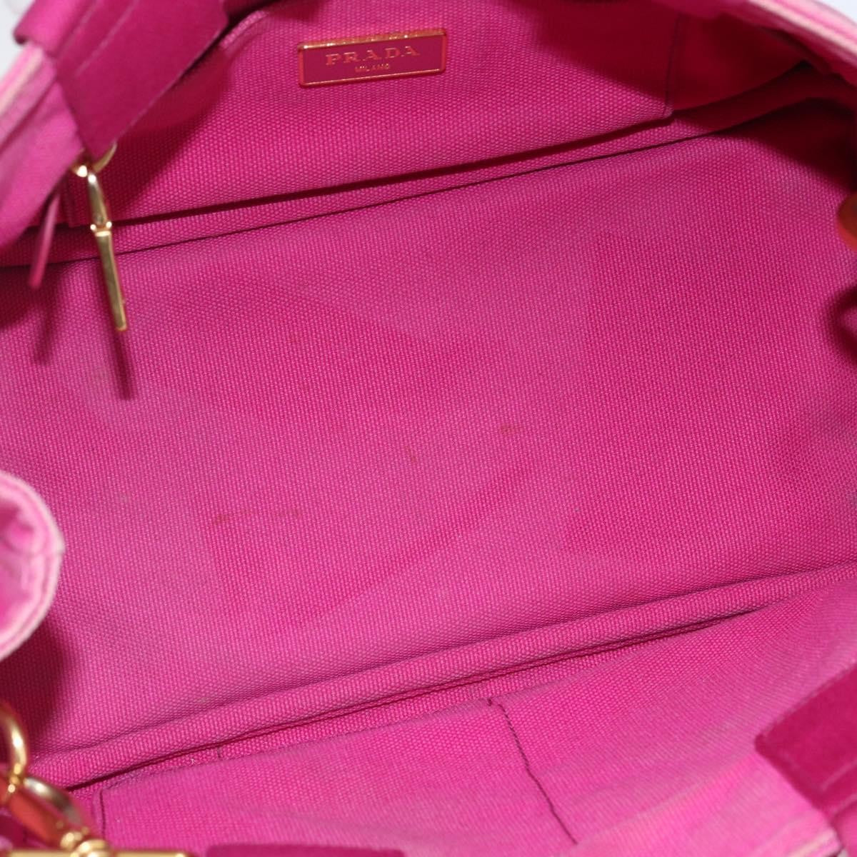 Prada Canapa Convertible Tote Canvas Pink Canvas Tote Bag Bag (Pre-Owned)