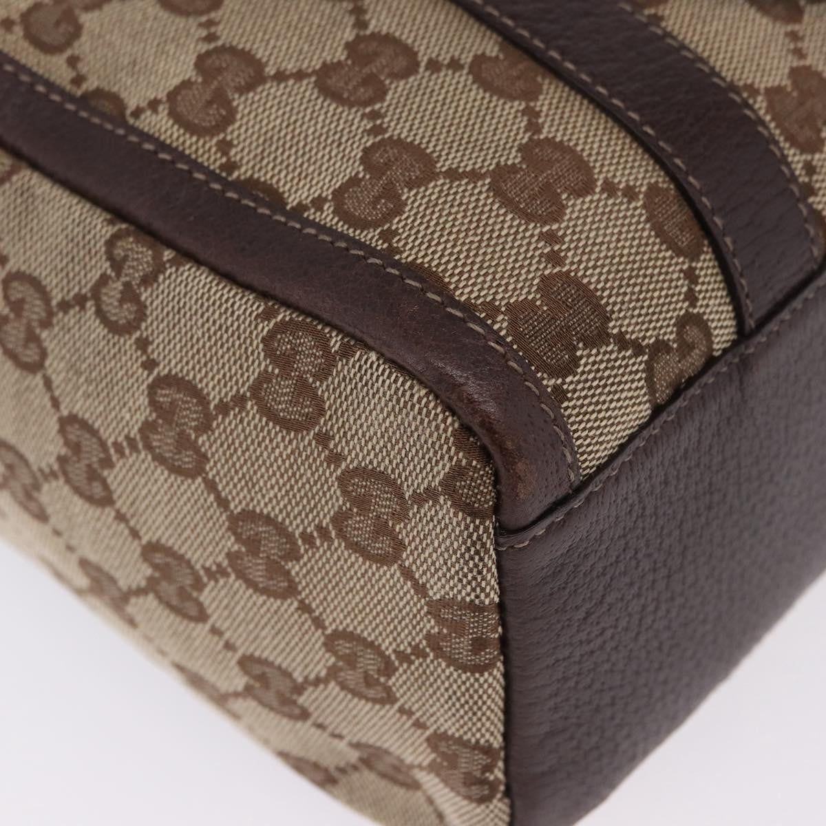 Gucci Abbey Boston Canvas Beige Canvas Shoulder Bag Bag (Pre-Owned)