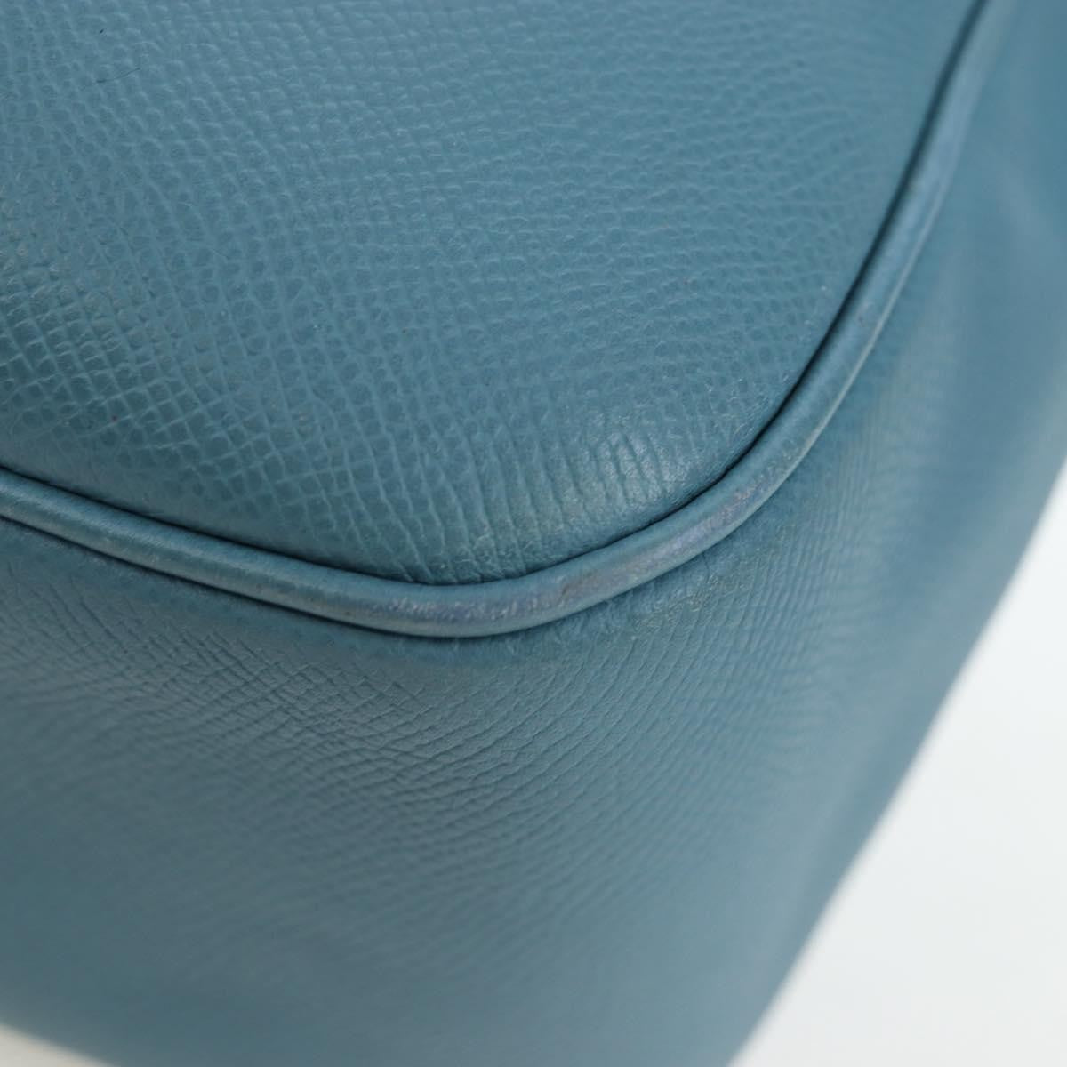 Hermes Trim Clemence Blue Leather Shoulder Bag Bag (Pre-Owned)