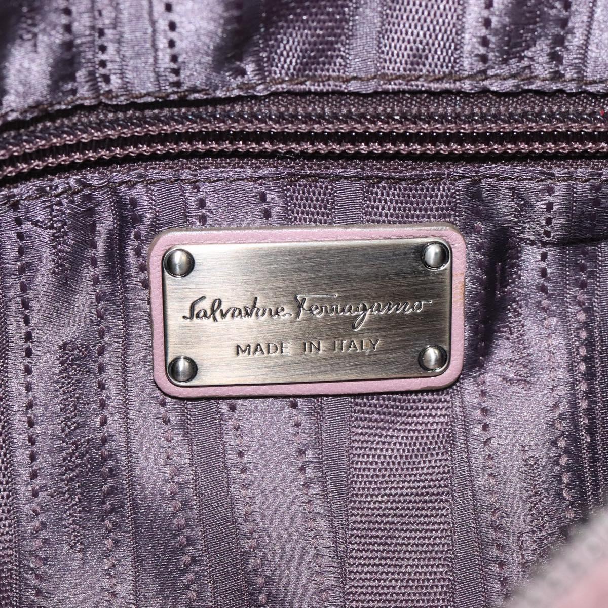 Salvatore Ferragamo Gancini Pink Leather Handbag (Pre-Owned)