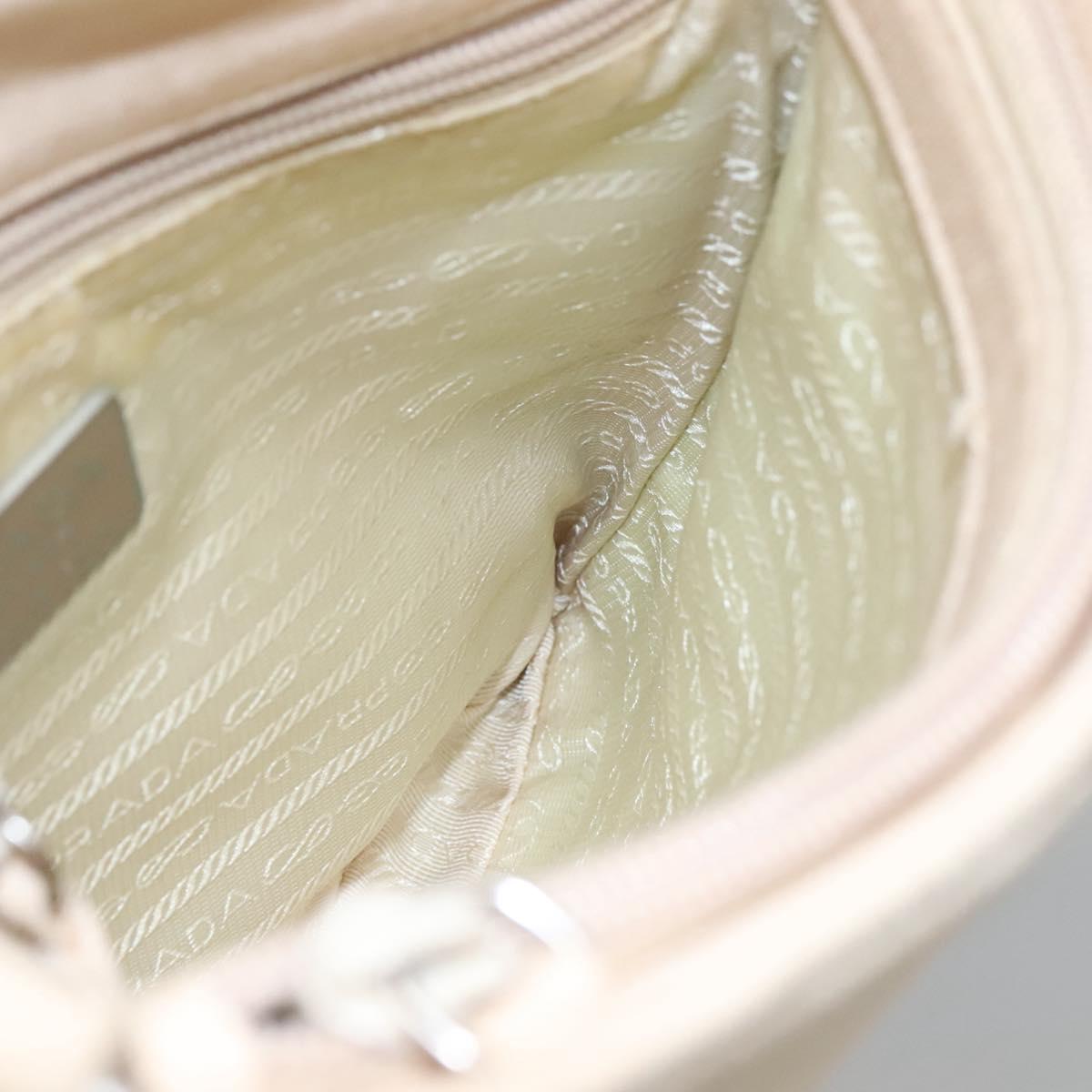 Prada Beige Canvas Shoulder Bag (Pre-Owned)
