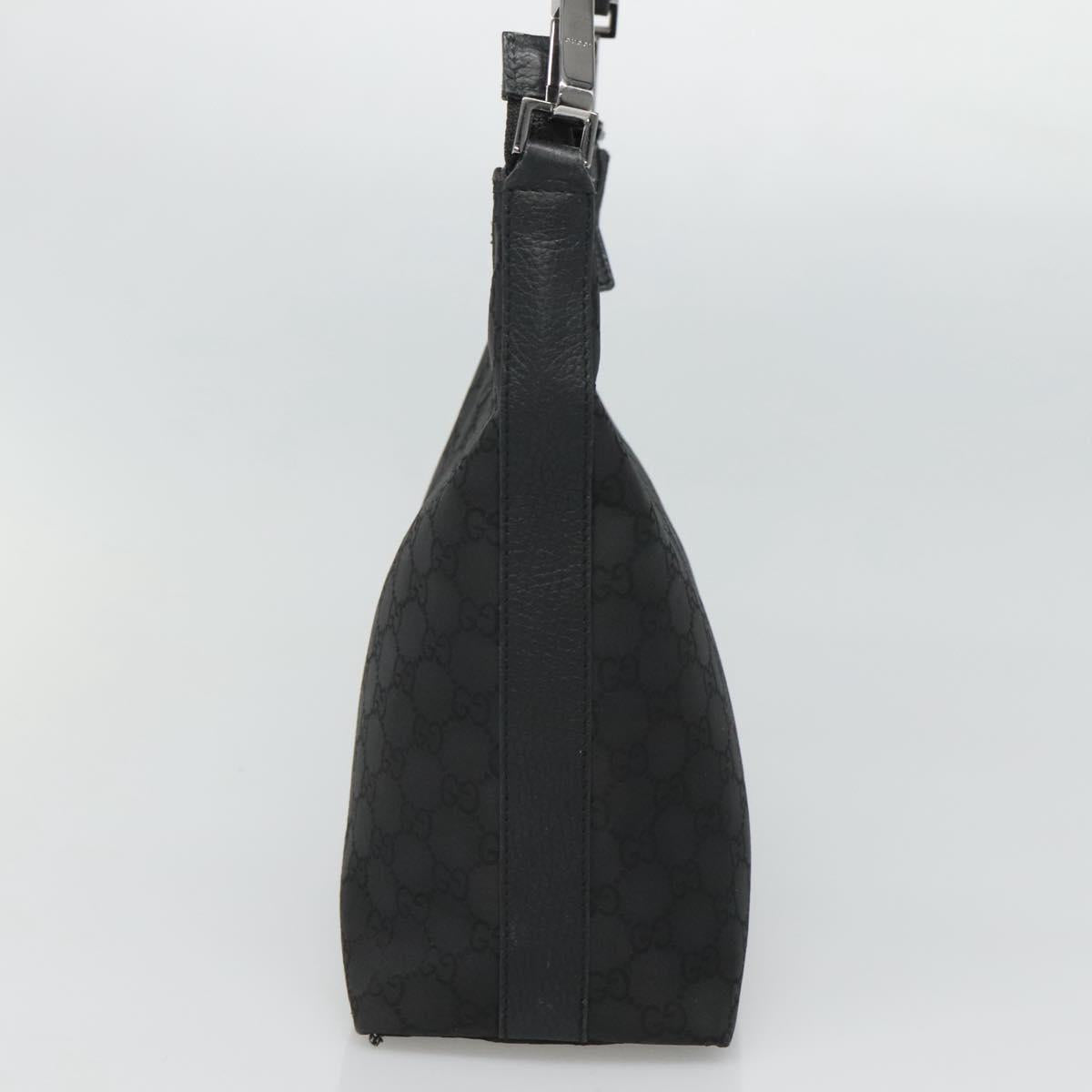 Gucci Jackie Black Canvas Shoulder Bag (Pre-Owned)