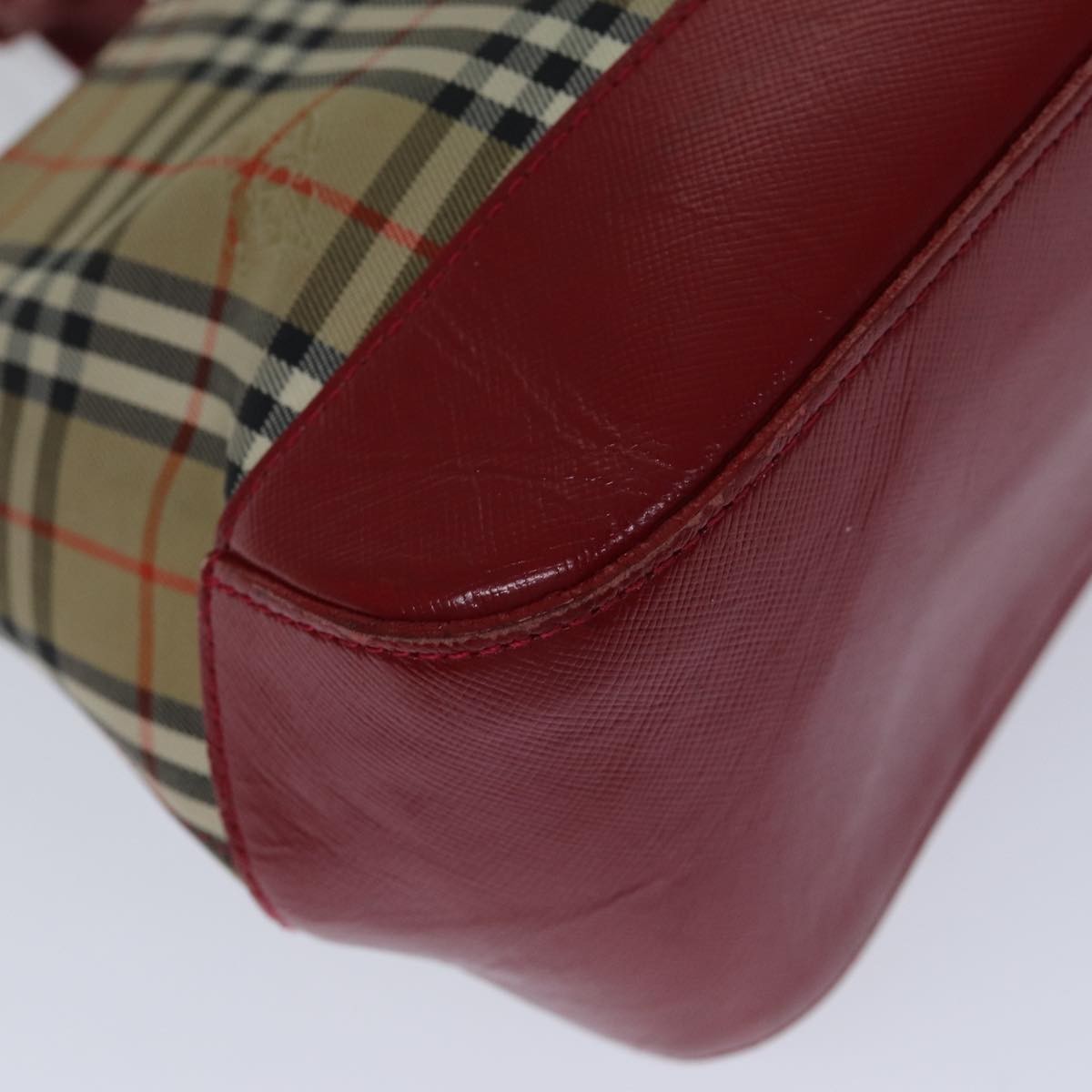 Burberry Nova Check Nova Check Canvas Beige Canvas Handbag (Pre-Owned)