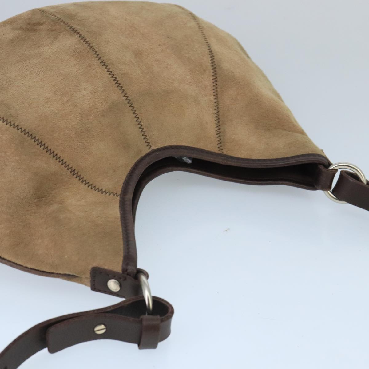 Burberry Blue Label Beige Suede Shoulder Bag (Pre-Owned)