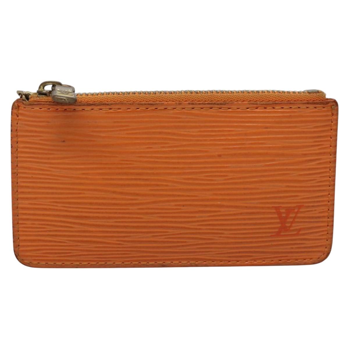 Louis Vuitton Pochette Clés Orange Leather Wallet (Pre-Owned)