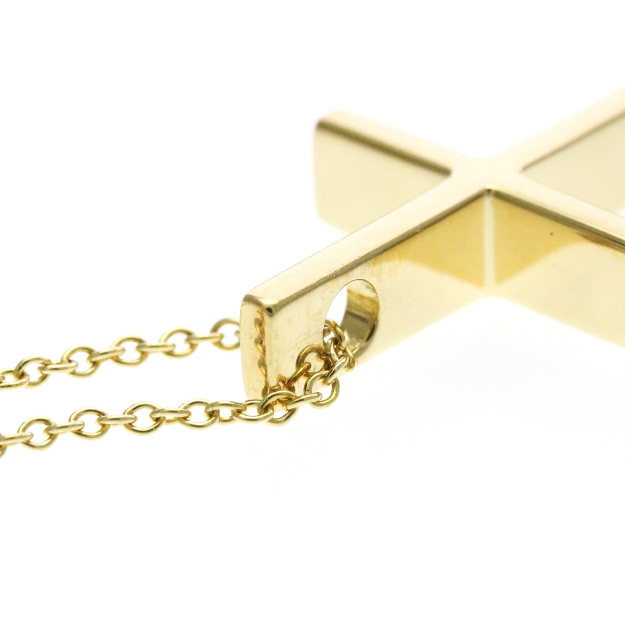 Tiffany & Co. Cross Pendant 18K Yellow Gold Gold Yellow_Gold Necklace Jewelry (Pre-Owned)