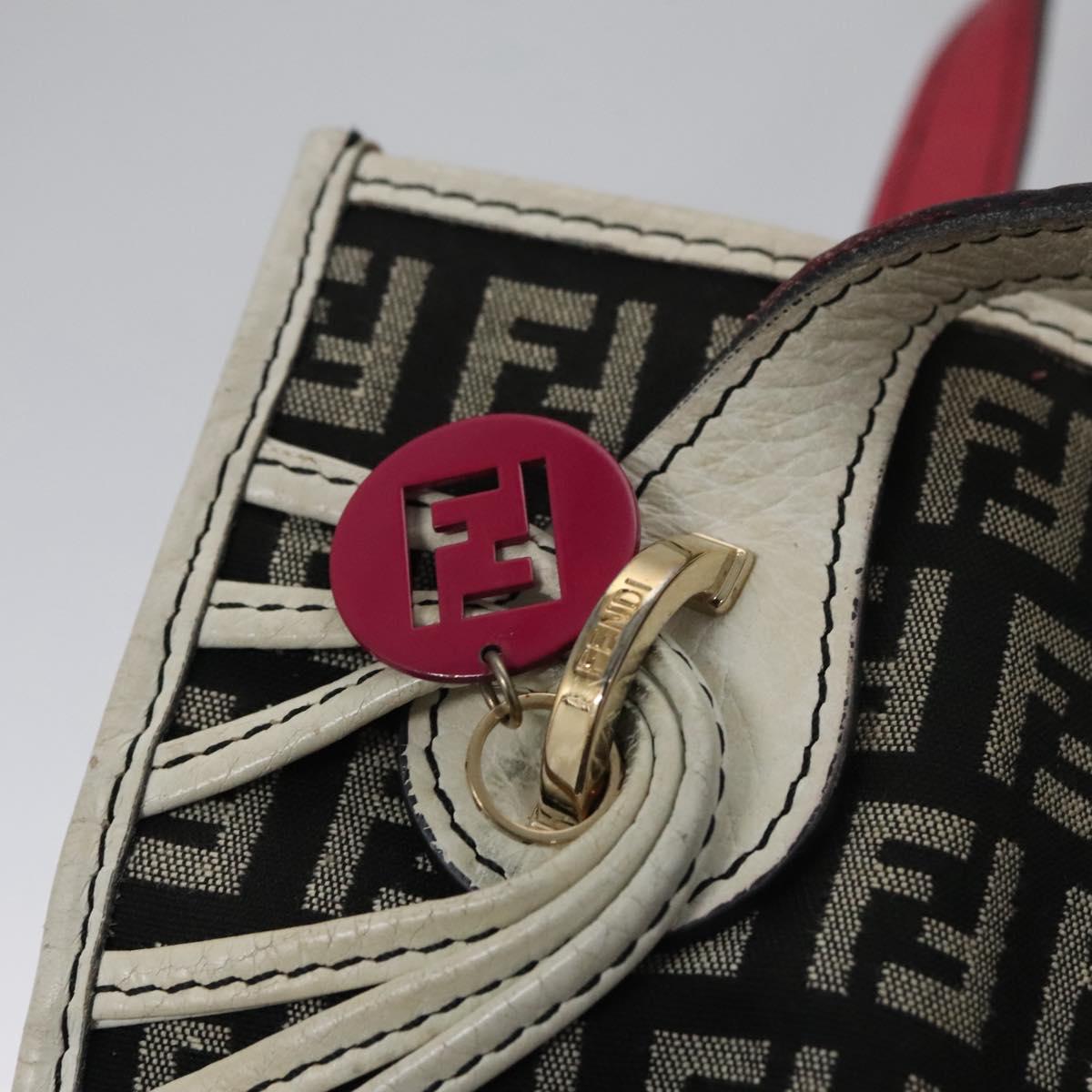 Fendi Zucchino Black Canvas Handbag (Pre-Owned)