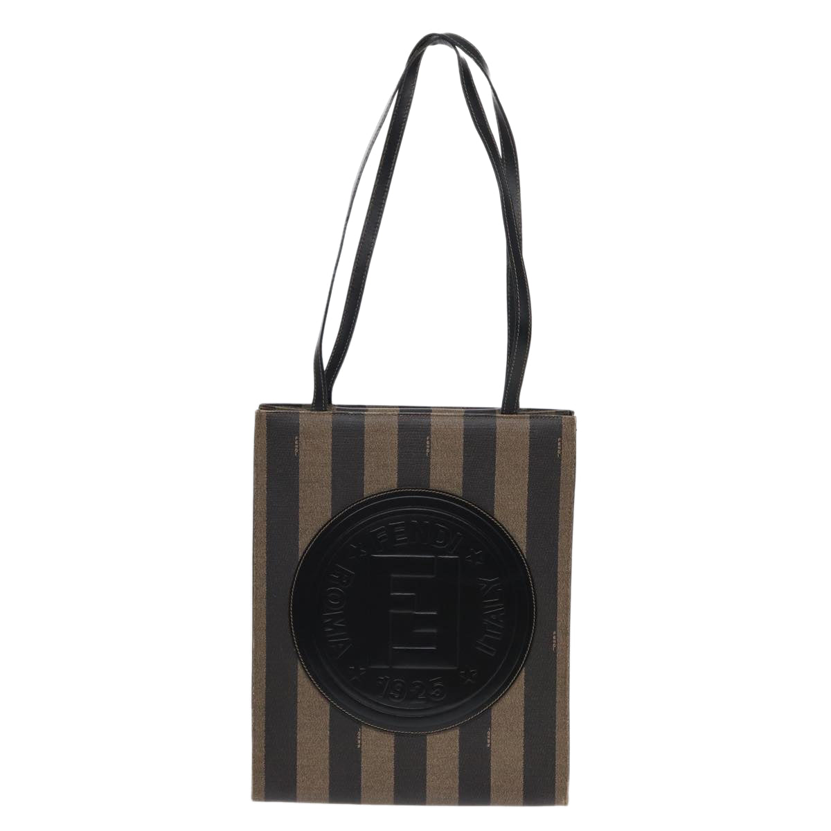 Fendi Pecan Brown Canvas Tote Bag (Pre-Owned)