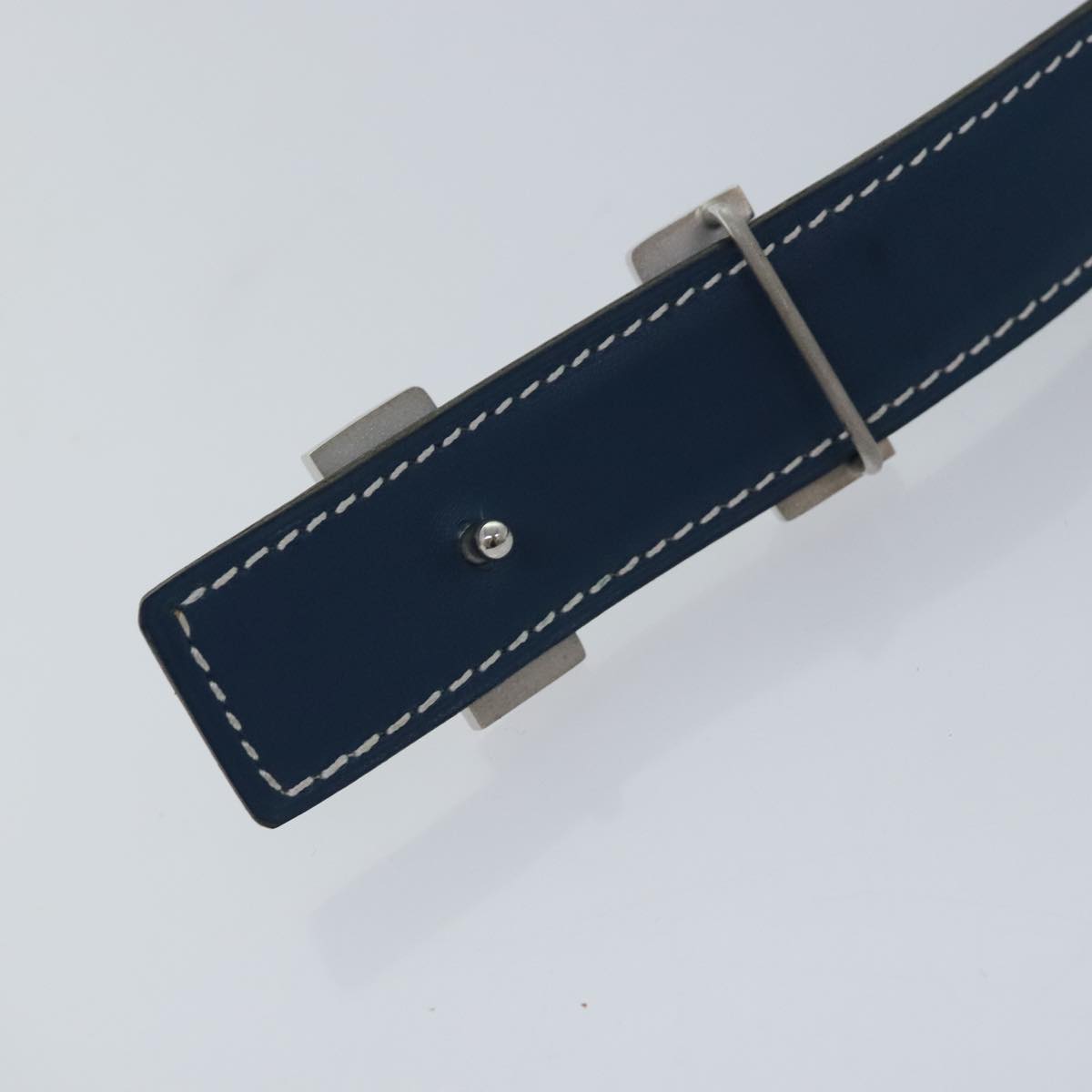 Hermès Constance Blue Leather Belt (Pre-Owned)