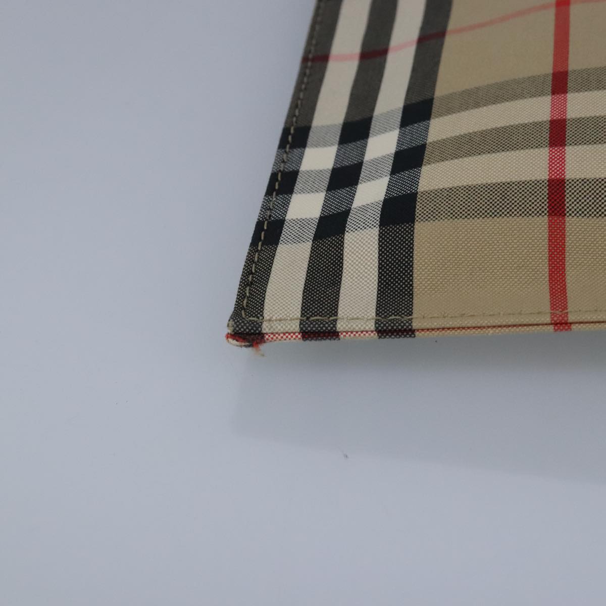 Burberry Nova Check Beige Canvas Clutch Bag (Pre-Owned)