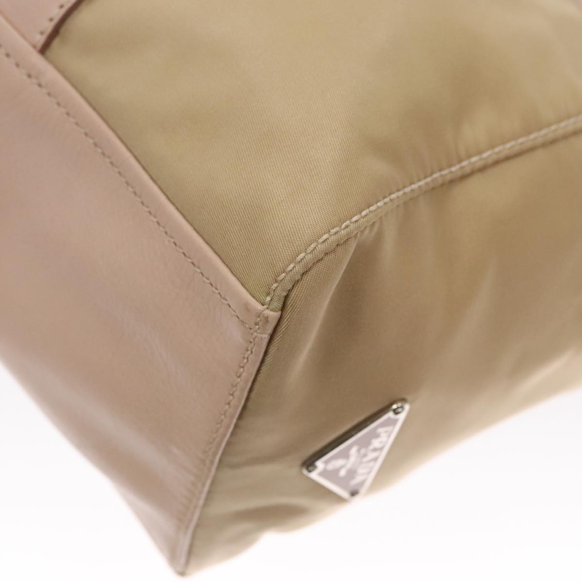 Prada Beige Synthetic Shoulder Bag (Pre-Owned)