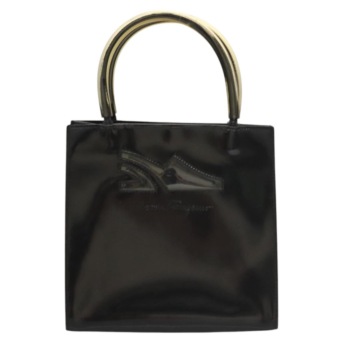 Salvatore Ferragamo Black Patent Leather Handbag (Pre-Owned)