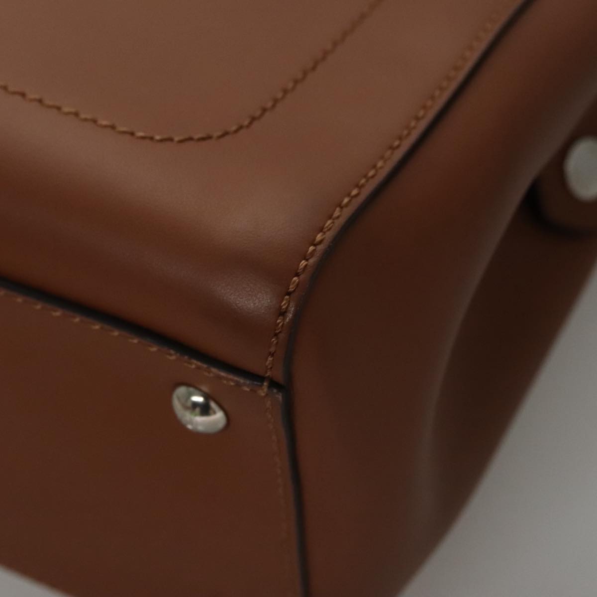 Fendi Dot Com Brown Leather Handbag (Pre-Owned)