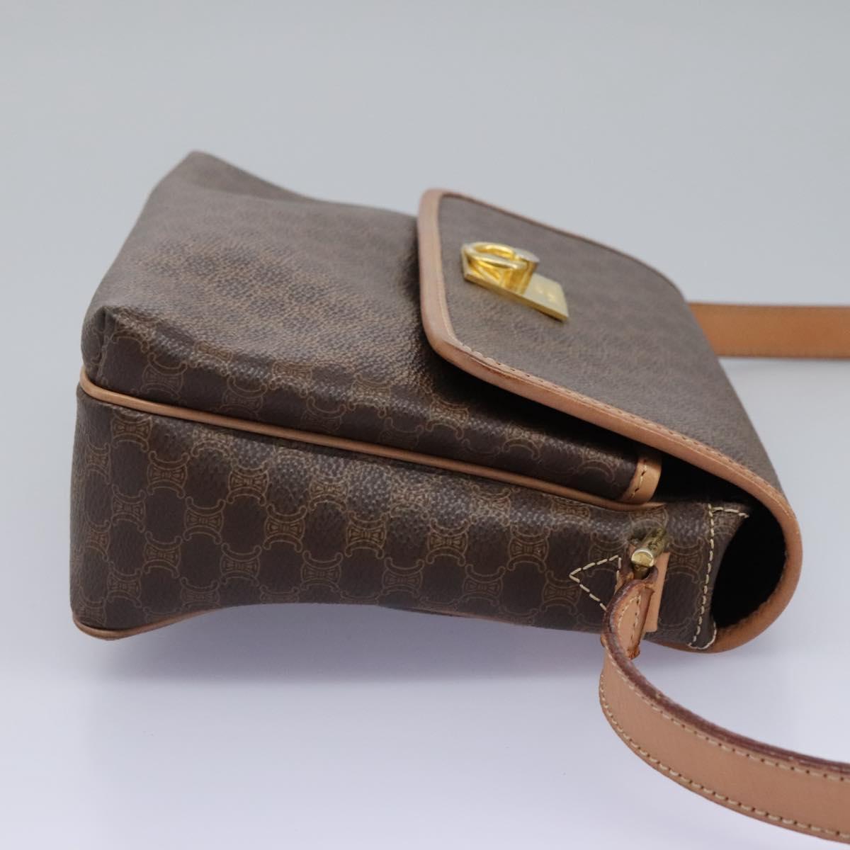 Céline Macadam Brown Canvas Shoulder Bag (Pre-Owned)