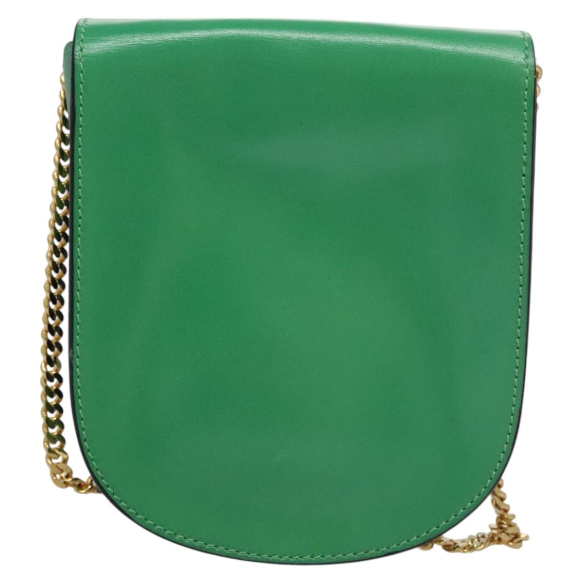 Céline Green Leather Clutch Bag (Pre-Owned)