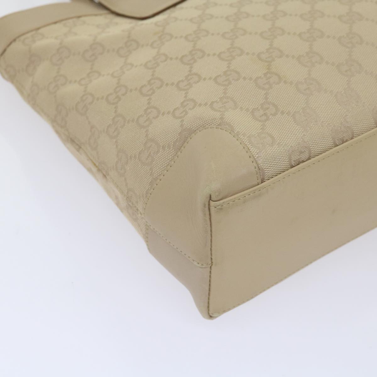 Gucci Gg Canvas Beige Canvas Tote Bag (Pre-Owned)