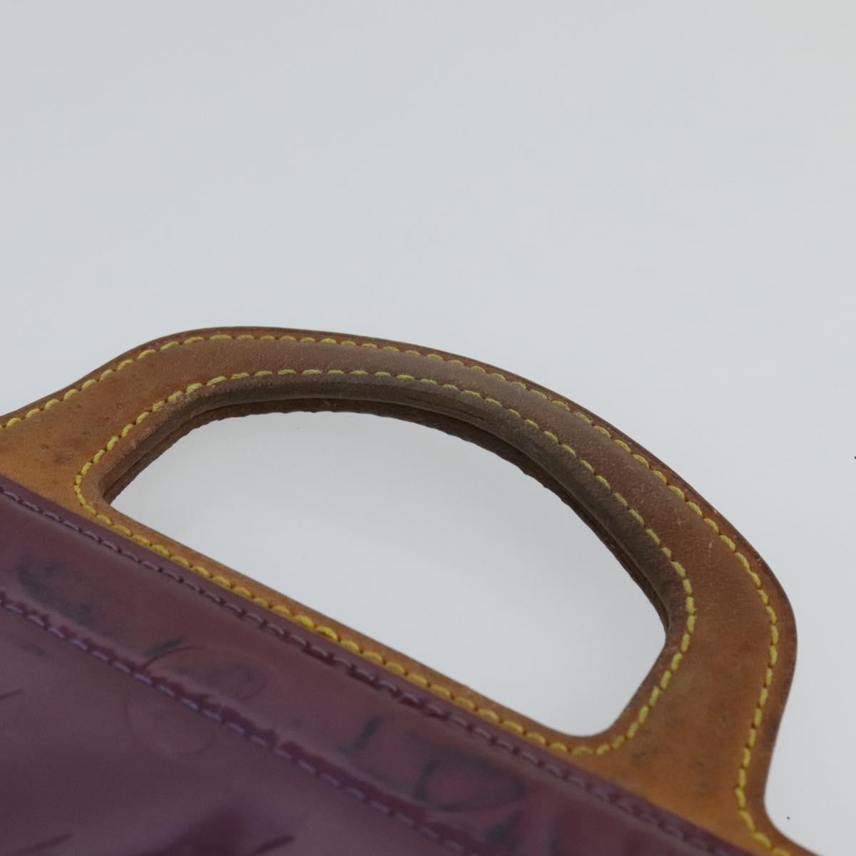 Louis Vuitton Stanton Purple Patent Leather Tote Bag (Pre-Owned)