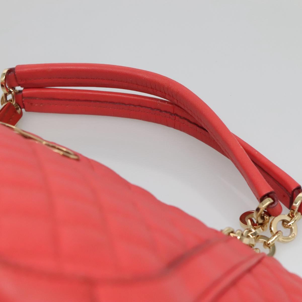 Salvatore Ferragamo Gancini Pink Leather Shoulder Bag (Pre-Owned)