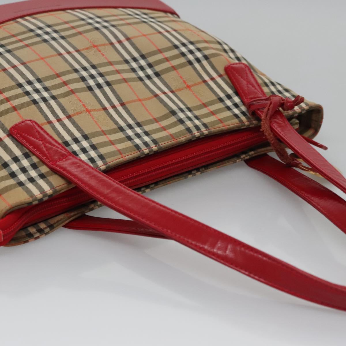Burberry Nova Check Beige Canvas Tote Bag (Pre-Owned)