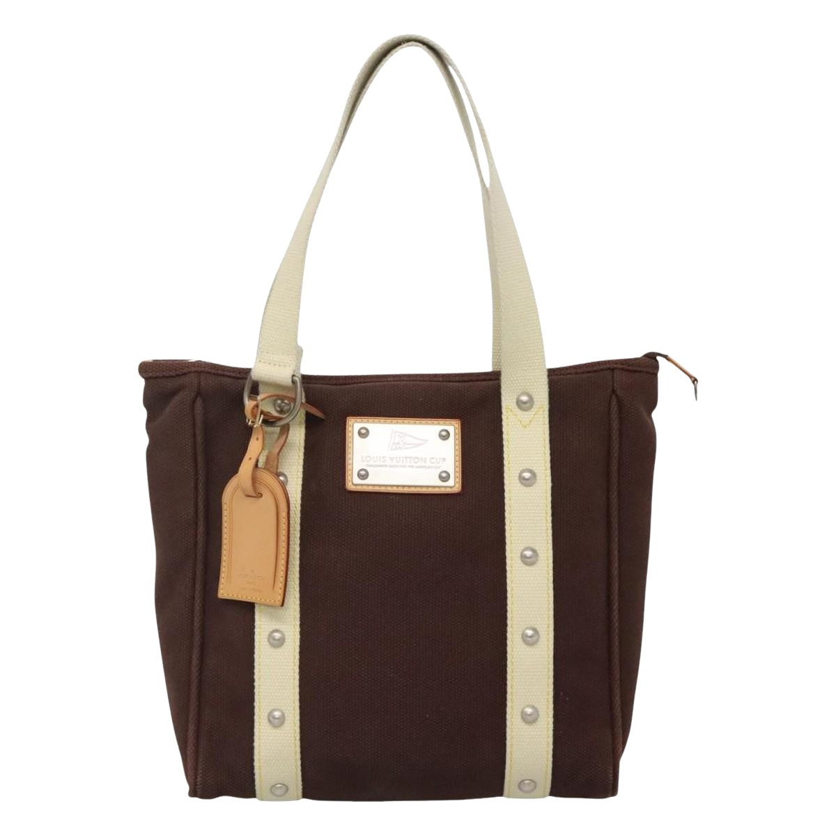 Louis Vuitton Antigua Brown Canvas Tote Bag (Pre-Owned)