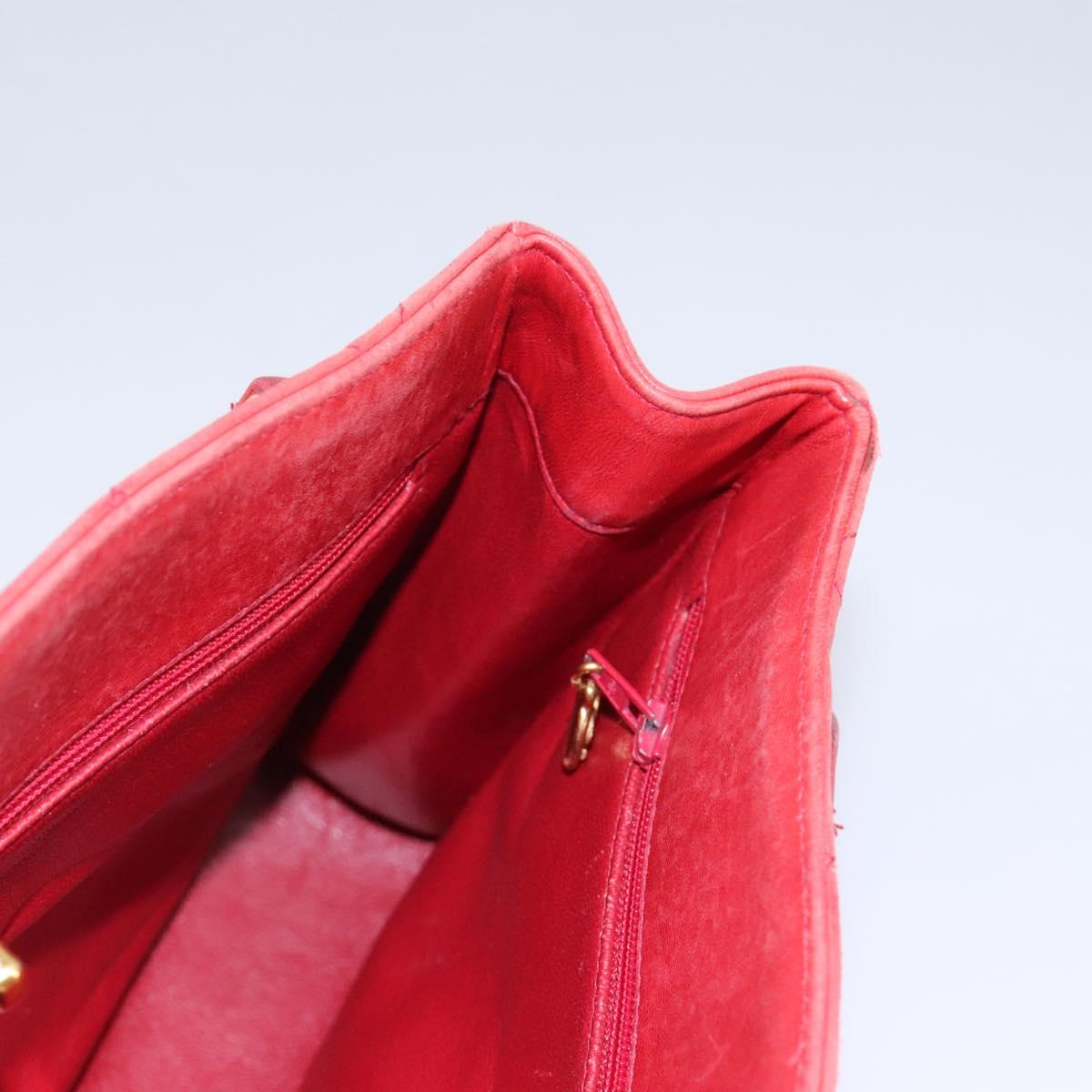 Chanel Matelassé Red Leather Shoulder Bag (Pre-Owned)