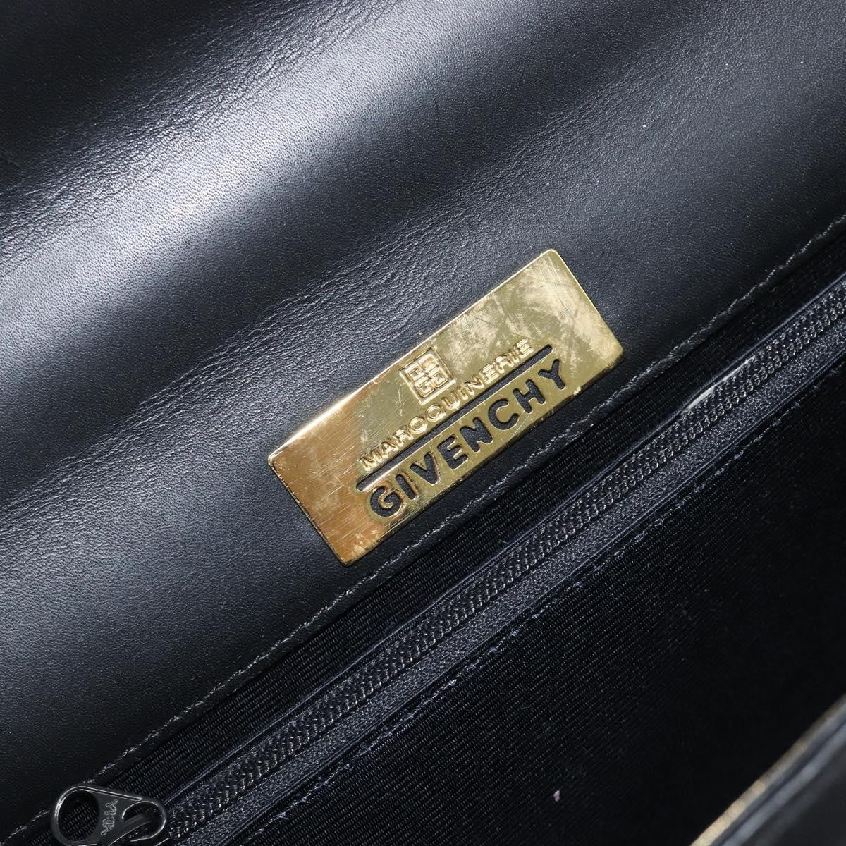 Valentino Garavani Top Handle Flap Leather Black Leather Handbag (Pre-Owned)