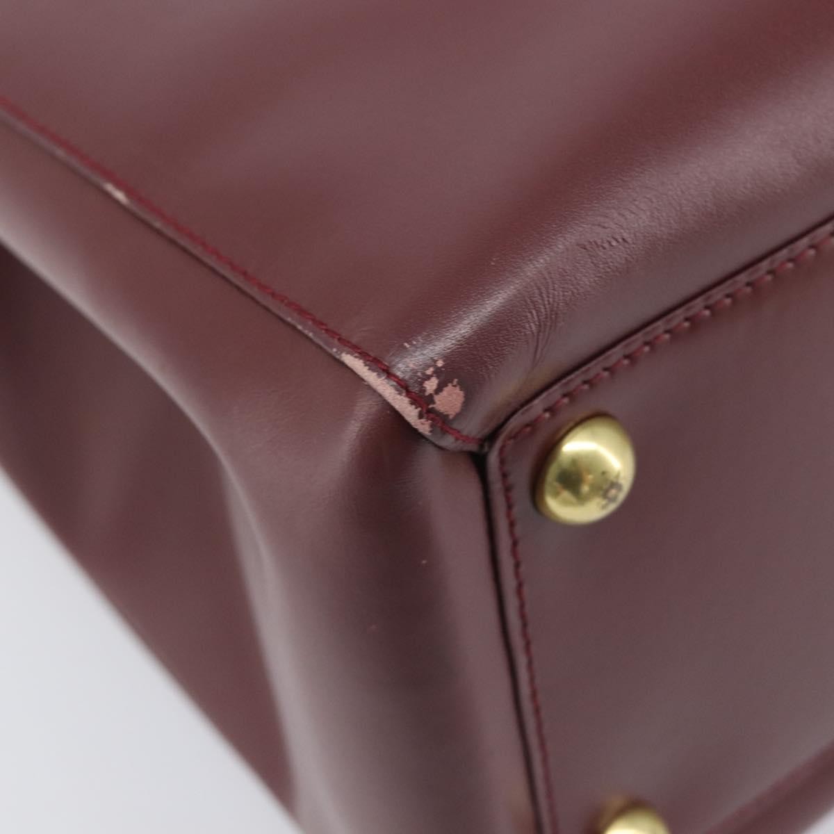 Cartier Must Line Leather Burgundy Leather Handbag (Pre-Owned)