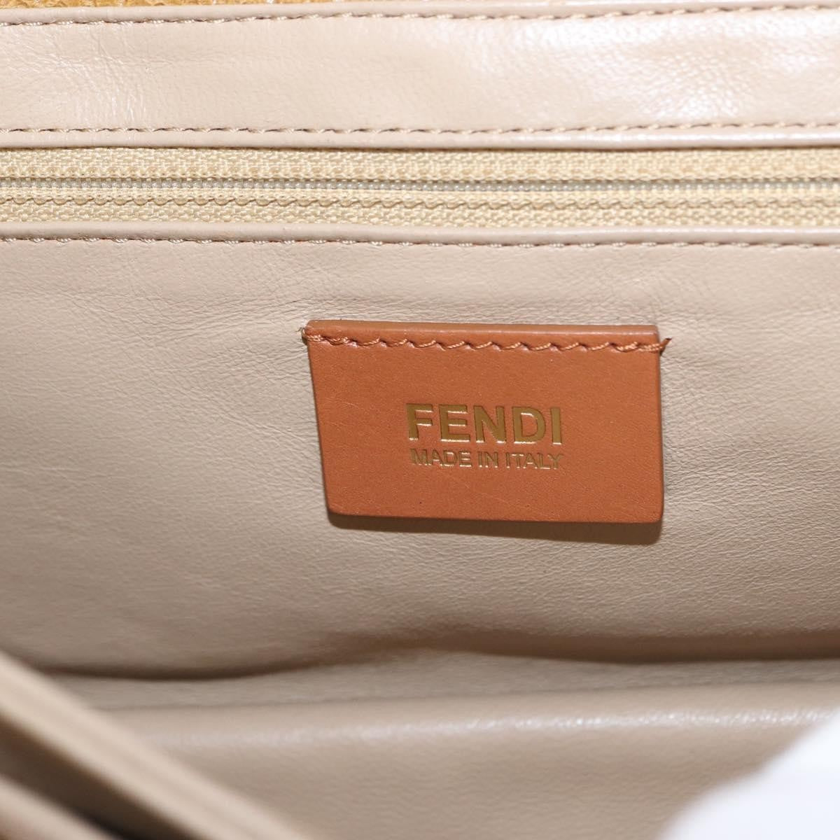 Fendi Classico No. 1 Zucca Canvas Brown Leather Handbag (Pre-Owned)